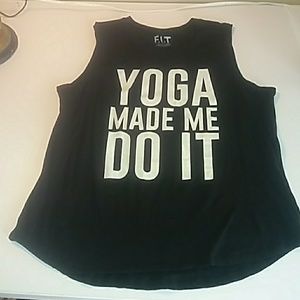 NWOT yoga workout tank graphic tee